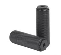 HEIBTENY Aleación de aluminio Bicicleta Foot Pegs 75X25mm antideslizante Diseño moleteado para MTB Road Bikes Front Rear Axle 5mm Hole With Installation Tools Black (negro)