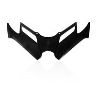 HEIBTENY Alerón protector de barbilla para motocicleta para Nmax 155, deflector de ala aerodinámico ABS, patrón de fibra de carbono, kit de cuerpo decorativo negro (negro)