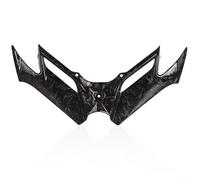 HEIBTENY Alerón protector de barbilla para motocicleta para Nmax 155, deflector de ala aerodinámico ABS, patrón de fibra de carbono, kit de cuerpo decorativo negro (patrón de forja)