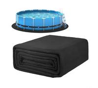 HEIBTENY Almohadilla redonda para piscina, resistente a cortes y pinchazos de fieltro de 260 g/m², 12 pies