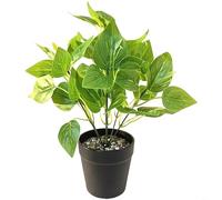 HEIBTENY Árbol bonsái artificial de 7 puntas y 14 para hojas falsas con textura realista, vegetación de bajo mantenimiento para el hogar, oficina, decoración de interiores, follaje sintético de