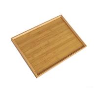 HEIBTENY Bandeja Multifuncional de Madera de Bambú, Plato Plano Rectangular para Catering, Vajilla, Cocina, Fiesta, Barra de Té (41 x 29 cm)