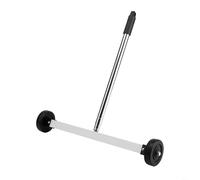 HEIBTENY Barredora magnética con ruedas de 17 pulgadas, mango ajustable, recogedor de hierro de mano, colector de metal de aleación de aluminio ligero para garaje, taller, limpieza de carreteras