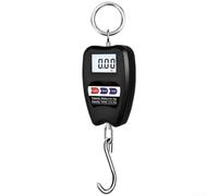 HEIBTENY Báscula colgante electrónica portátil de 200 kg con pantalla LCD, escala digital de gancho de grúa para equipaje, uso industrial, soporta unidades kg/lb/N, naranja (negro)