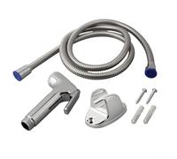 HEIBTENY Bidé de mano Shattaf Douche Spray con cabezal de ducha higiénico para inodoro y manguera de acero inoxidable de 1,5 m, boquilla ABS, soporte de pared