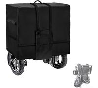 HEIBTENY Bolsa de viaje de tela Oxford resistente al agua, protección plegable a prueba de polvo y bolsillos laterales de almacenamiento para silla de ruedas manual o eléctrica, para transporte en