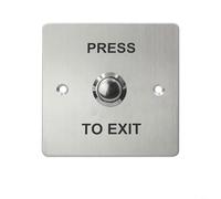 HEIBTENY Botón de salida de acero inoxidable impermeable sin interruptor con luz LED para sistema de guardia de entrada para control de acceso abridor de puerta villa escuela oficina banco