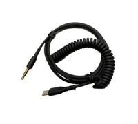 HEIBTENY Cable de audio para auriculares tipo C a 35 mm, cable en espiral de resorte de 2 m con conector chapado en oro para Marshall de 1ª/2ª/3ª generación y la mayoría de dispositivos Jack de 35 mm