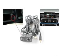 HEIBTENY Cable de extensión para salpicadero BMW con panel de montaje empotrado y adaptador de enchufe de entrada AUX de 35 mm, cable de interfaz de audio de núcleo de cobre sin oxígeno, 150 cm