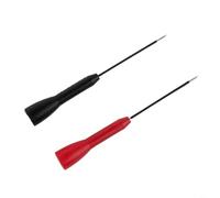 HEIBTENY Cables multímetro 600 V 10 A aislamiento perforación trasera sonda aguja pines para coche prueba de diagnóstico eléctrico PVC latón extensión sondas rojo negro 2 unids