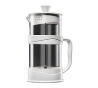 HEIBTENY Cafetera de prensa francesa, con filtro de malla fina, resistente al calor, olla de té de vidrio de borosilicato, para elaboración casera, infusión fría suave e infusiones de hierbas fácil