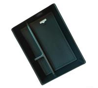 HEIBTENY Caja de almacenamiento para reposabrazos de coche, bandeja organizadora de consola central compatible con EQS para EQE, accesorios interiores de ABS de alta resistencia, color negro