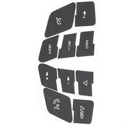 HEIBTENY Calcomanías de reparación de botones de volante para Corvette C6 para Malibu y para Pontiac G6 superposición negra con letras blancas Material de vinilo para reducir