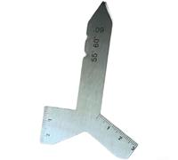 HEIBTENY Calibre de broca de paso de rosca de acero inoxidable, calibre central de 55/60/90/120 grados para una medición precisa, herramienta de enhebrado de diseño en forma de Y para mecanizado y