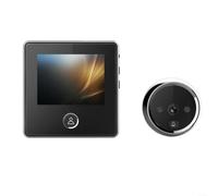 HEIBTENY Cámara de timbre de video inteligente con pantalla LCD TFT de 3.0 pulgadas, lente gran angular de 120° y visor electrónico de mirilla de grabación automática de memoria integrada para el