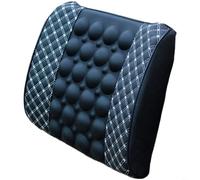 HEIBTENY Cojín de apoyo lumbar eléctrico para coche, con motores de vibración, respaldo ergonómico, para asiento de automóvil, espuma viscoelástica de poliuretano transpirable, cable de alimentación
