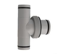 HEIBTENY Conector de manguera de piscina con junta en T de 1.5 a 1.25 pulgadas, para Intex y para COLEMAN, adaptador de junta de tubo de repuesto de polipropileno doble a prueba de fugas, para