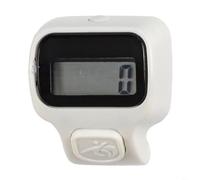 HEIBTENY Contador electrónico de mano con pantalla LED grande, cuenta ergonómica y silenciosa para contar anillos de dedo hasta 99999, cómodo contador de cuentas de ABS para tejer deportes (blanco)