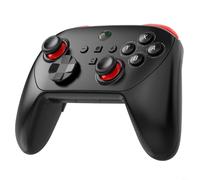 HEIBTENY Controlador de juego inalámbrico compatible con Bluetooth para PC para modelos Nintendo Switch, joysticks de efecto Hall dual, captura de pantalla con un solo clic (negro y rojo)