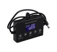 HEIBTENY Controlador de luz de acuario con temporizador con pantalla LCD, interruptor de sincronización inteligente para tira de luz LED para pecera, salida de entrada de 12-24 V, memoria de apagado