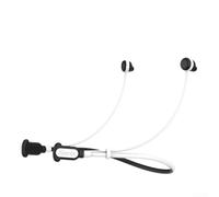HEIBTENY Cordón deportivo de silicona ajustable para el cuello, antipérdida, seguro para Pixel Buds 2A 2025 Pro 2 2024, auriculares inalámbricos para correr, ciclismo (negro y blanco)