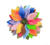 HEIBTENY Corona de girasol artificial de 45 cm, adorno colgante floral hecho a mano para Acción de Gracias, decoración del hogar, puerta delantera, pared, jardín, fiesta, festival (A)