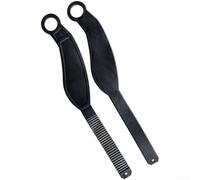 HEIBTENY Correa de goma para pedales de bicicleta, 37 cm, longitud ajustable, antideslizante, retenedor de pie para ciclismo estacionario, para entrenamiento en casa, gimnasio, color negro, 1 par