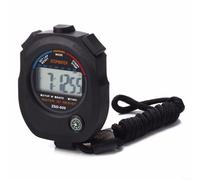 HEIBTENY Cronómetro deportivo 1/100s Precisión Gran Pantalla LCD Resistente al Agua Temporizador Electrónico Con Despertador Fecha Para Correr Fitness Entrenamiento Al Aire Libre Negro