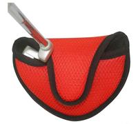 HEIBTENY Cubierta de cabeza de putter de mazo de golf, fibra de malla de nailon semicírculo con forro de felpa suave, protección gruesa transpirable para palos de menos de 45 pulgadas, cierre táctil