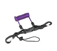 HEIBTENY Cuerda de resorte para buceo, correa antipérdida para cámara de acción, impermeable, para TPU, cordón de seguridad para esnórquel, natación, kayak, surf, correa de muñeca segura (morado