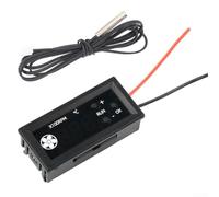 HEIBTENY DC12V para controlador de ventilador con pantalla digital, rango de -9.9 a 99.9 °C, salida de 36 W para refrigeración de servidor de PC, incluye sonda de aire de 40 cm, entrada de cable rojo
