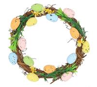 HEIBTENY Decoración de huevo de Pascua de 20 x 19 cm, adorno colgante, para uso en interiores y exteriores, accesorios coloridos de decoración de jardín, hogar, habitación, fiesta, festival, diseño de