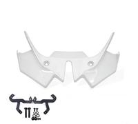 HEIBTENY Deflector de carenado de ala de labio inferior, para Kawasaki Z650 2020-2024 ABS guía de pico verde blanco negro fibra de carbono atornillado directo motocicleta (blanco)