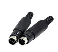 HEIBTENY Din Chassis Cable Instalación Conector Macho S Terminal, Para Ps2, Con Tipo de Soldadura Dc220v Disponible En 3 5 6 Y 8 Pin, Para Configuraciones Paquete De (6PIN)