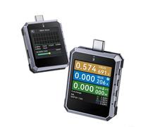 HEIBTENY FNB-C2, probador de medidor de potencia USB-C, disparador de carga rápida PD3.1 QC5.0 de 240 W, pantalla TFT de 1.54 pulgadas, analizador de ondulación de corriente de voltaje, para cargador