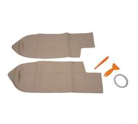HEIBTENY Funda de cuero para reposabrazos de puerta para Honda CR-V 2007-2012, piel de panel de puerta delantera de microfibra, repuesto beige con cinta y herramientas, ajuste directo, par izquierdo y