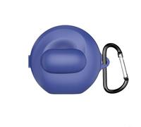 HEIBTENY Funda de silicona para Soundcore V40i Funda protectora a prueba de golpes con gancho Piel suave resistente a los arañazos para auriculares Caja de carga Bolsa de viaje ligera (azul)
