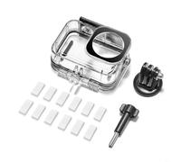 HEIBTENY Funda para cámara DJI Action 6, impermeable 60m carcasa subacuática con PC y vidrio templado para buceo, esnórquel y surf, carcasa protectora transparente