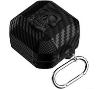 HEIBTENY Funda protectora de llavero de calavera 3D para Samsung Galaxy Buds 4 Pro y Buds 4, cuerpo completo a prueba de golpes para carcasa de TPU con mosquetón, fundas portátiles para llavero de