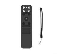 HEIBTENY Funda protectora de silicona a prueba de golpes para control remoto de voz LG MR25GA, diseño de agarre antideslizante con cordón para una mayor resistencia a caídas y arañazos (negro)