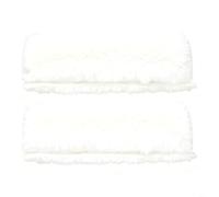 HEIBTENY Fundas protectoras para reposabrazos hechas de material de terciopelo para amortiguar y apoyar los brazos durante largos ejercicios de estar sentado o de bienestar (blanco cremoso)