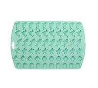 HEIBTENY Gomitas de silicona para moldes, moldes de gelatina de chocolate con forma de animal de frutas, máquina de hielo flexible para suministros de hornear, verde, 23 x 15 x 1 cm (C)