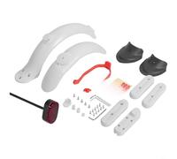 HEIBTENY Guardabarros delantero trasero para guardabarros con soporte de luz trasera para Xiaomi para scooter eléctrico M365 Pro, ABS para accesorio de cubierta lateral de protección contra