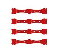 HEIBTENY Imanes de forro de freidora de aire, 4 clips de hebilla de silicona para papel pergamino, accesorios de soporte resistentes al calor para evitar que se levante, rojo, negro y marrones (rojo)
