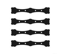 HEIBTENY Imanes de forro de freidora de aire, 4 clips de hebilla de silicona para papel pergamino, accesorios de soporte resistentes al calor para evitar que se levante, rojo, negro y marrones (negro)