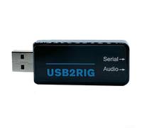 HEIBTENY Interfaz de adaptador de audio USB portátil para conector AUDIO2RIG para Jianwu, Yaesu, ICOM, PC y emisoras de radio