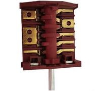 HEIBTENY Interruptor giratorio de horno de 7 engranajes, 250 V, 16 A, perilla de cocina para estufa eléctrica, material PA66 ignífugo con terminales enchufables, para equipos de cocina comerciales