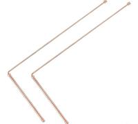 HEIBTENY Juego de 2 varillas de cobre con detector de metales para caza de tesoros de oro, construcción de latón y cobre, herramientas de localización sensibles de 4.5 x 12 pulgadas