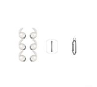 HEIBTENY Juego de 3 pares de fundas de silicona antideslizantes y seguras para Samsung Galaxy Buds3 FE Sport Ear Tips en negro, blanco y naranja, 3 pares (blanco)