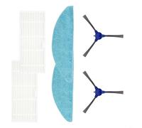 HEIBTENY Juego de accesorios para Cecotec para Conga M70 y para robot aspirador Genesis, con filtros de cepillos laterales y paños de microfibra para fregona, para polvo y limpieza de esquinas